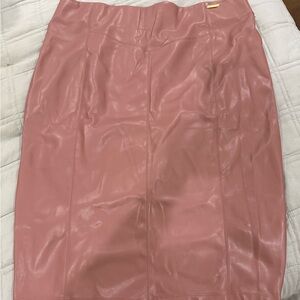 Marc New York Blush Faux Leather Pencil Skirt